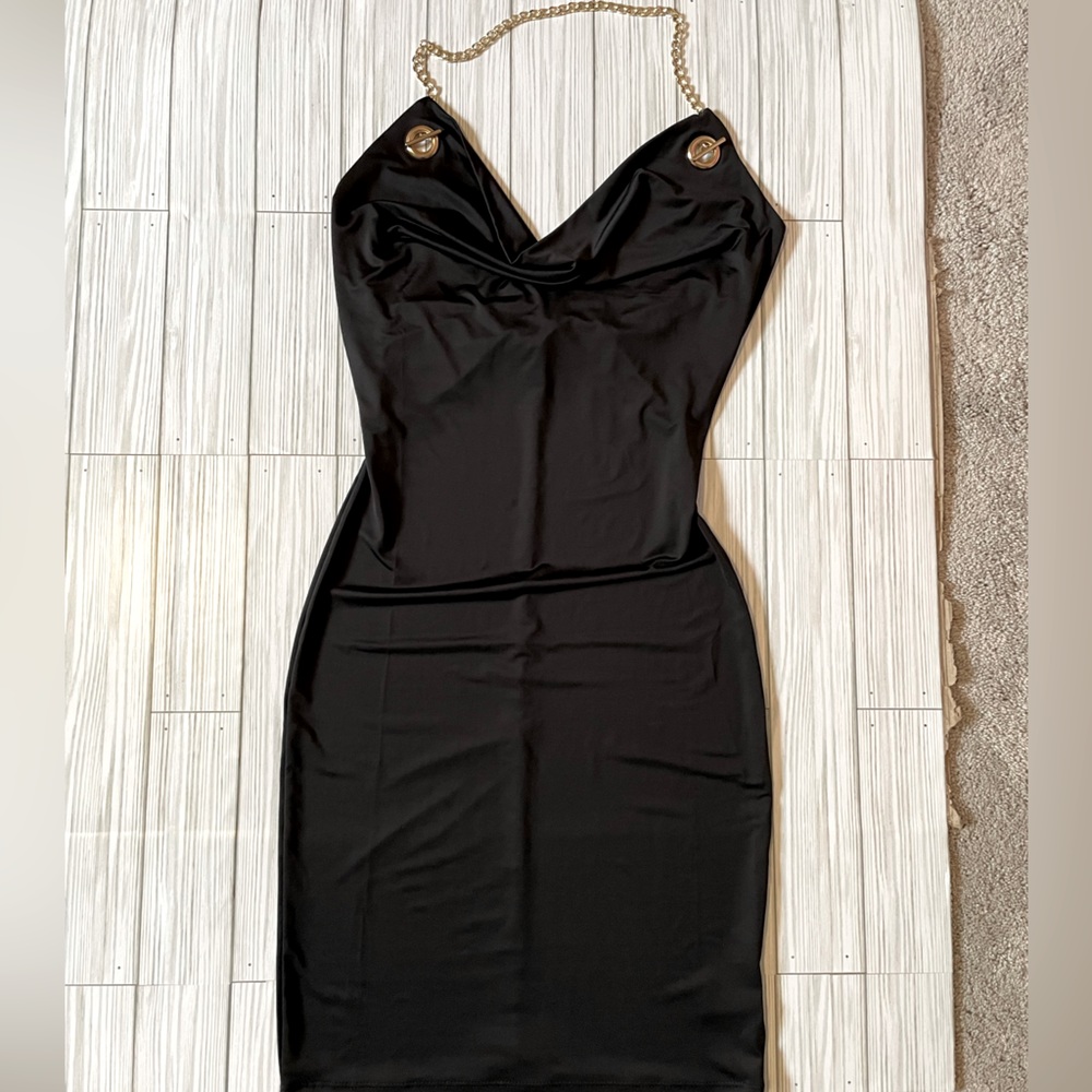 Black mini dress